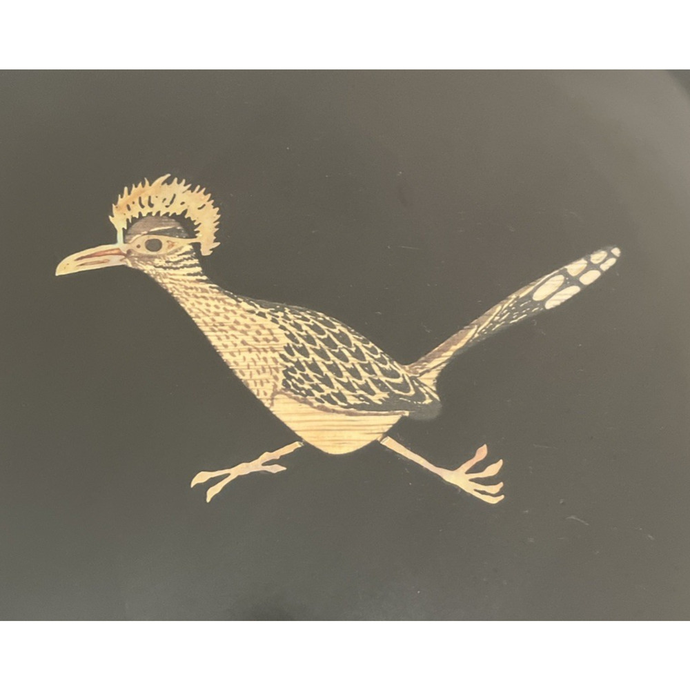 Cuoroc Tray Plate Hummingbird Kachina Roadrunner Hand Inlaid Hopi Tribal Lot 2 - Picture 5 of 12